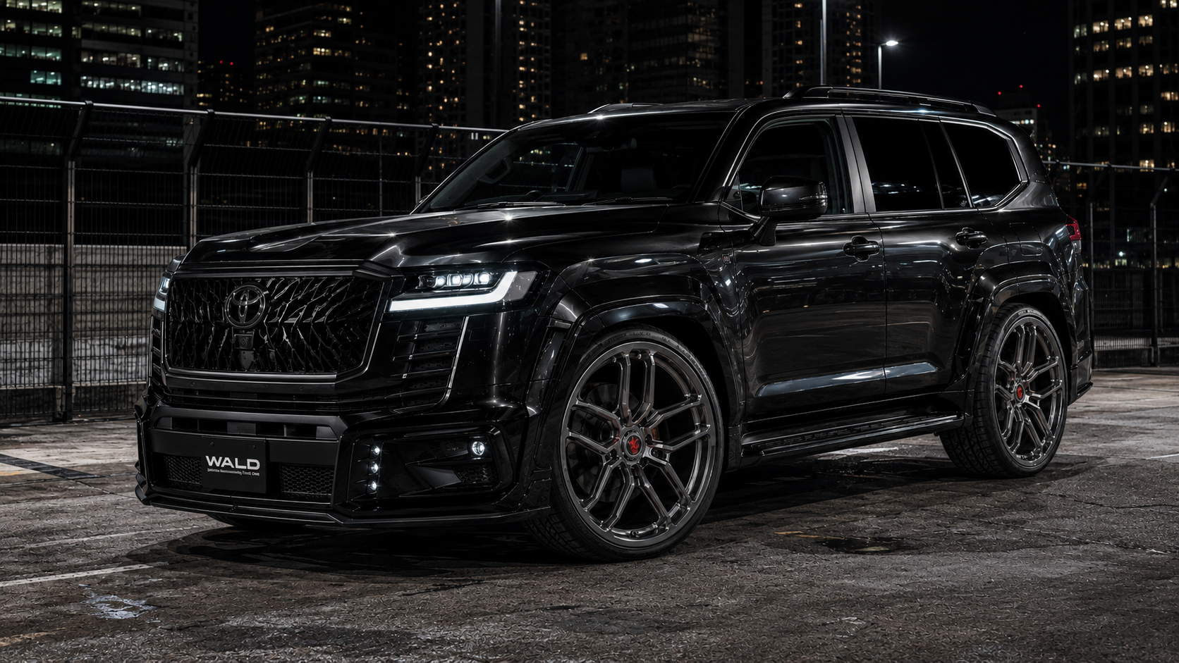 WALD International body styling and forged wheels on a Toyota Land Cruiser 300