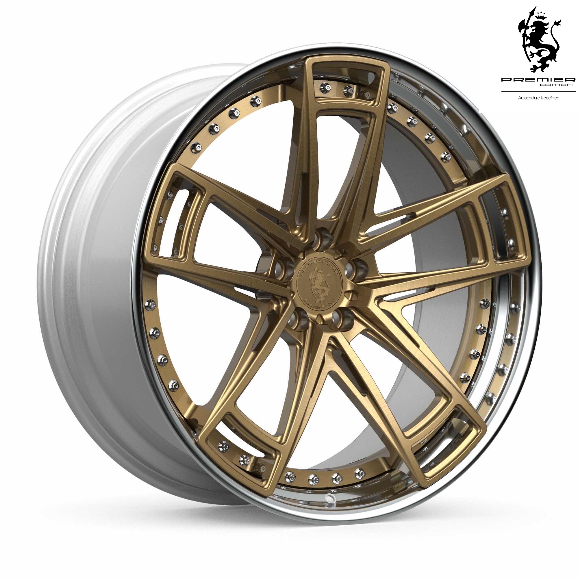 Premier Edition CSDC-F forged wheel in a bronze and black finish