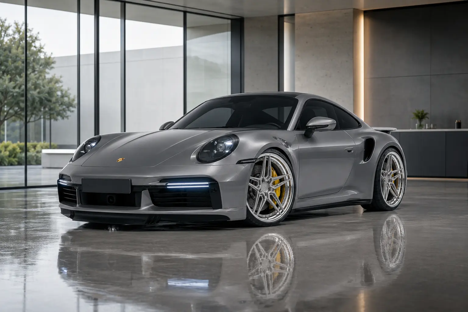 Premier Edition CSC-F forged wheels fitted to a Porsche 992 Turbo